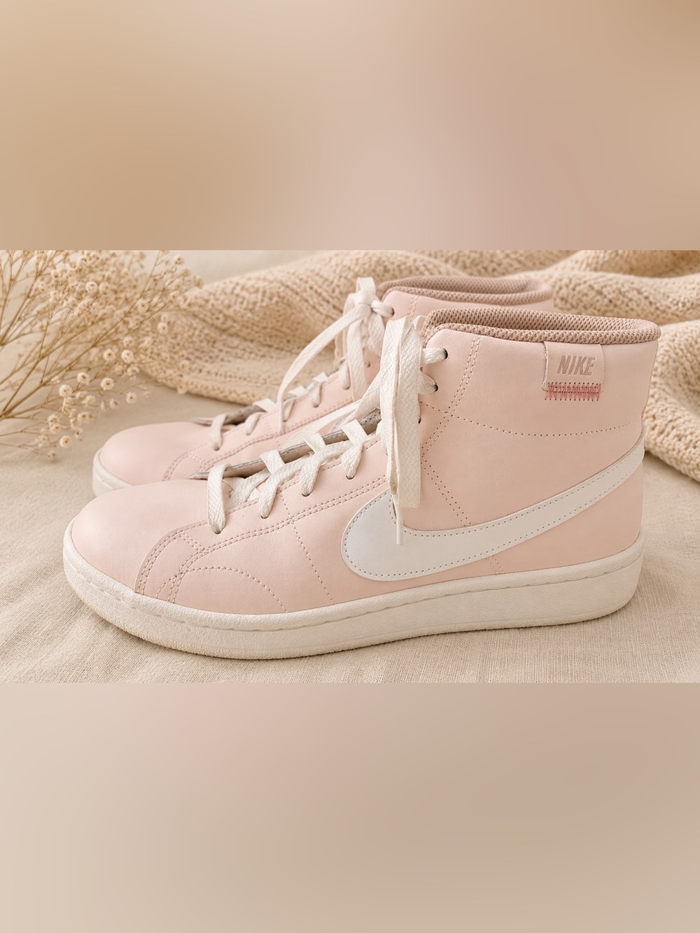 Nike Court Royale Blush Pink High-Top Sneakers Size 8.5
